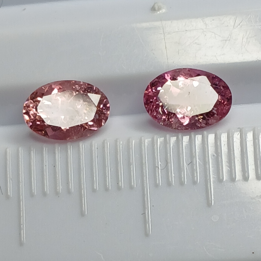 Elegant Bubble Gum Pink Tourmaline Gemstones 7x5mm